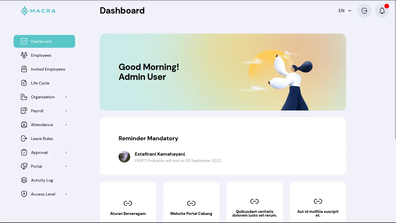 Macra HR Information System Cover